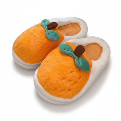 Whimsical Fruit Decor Fuzzy Slippers