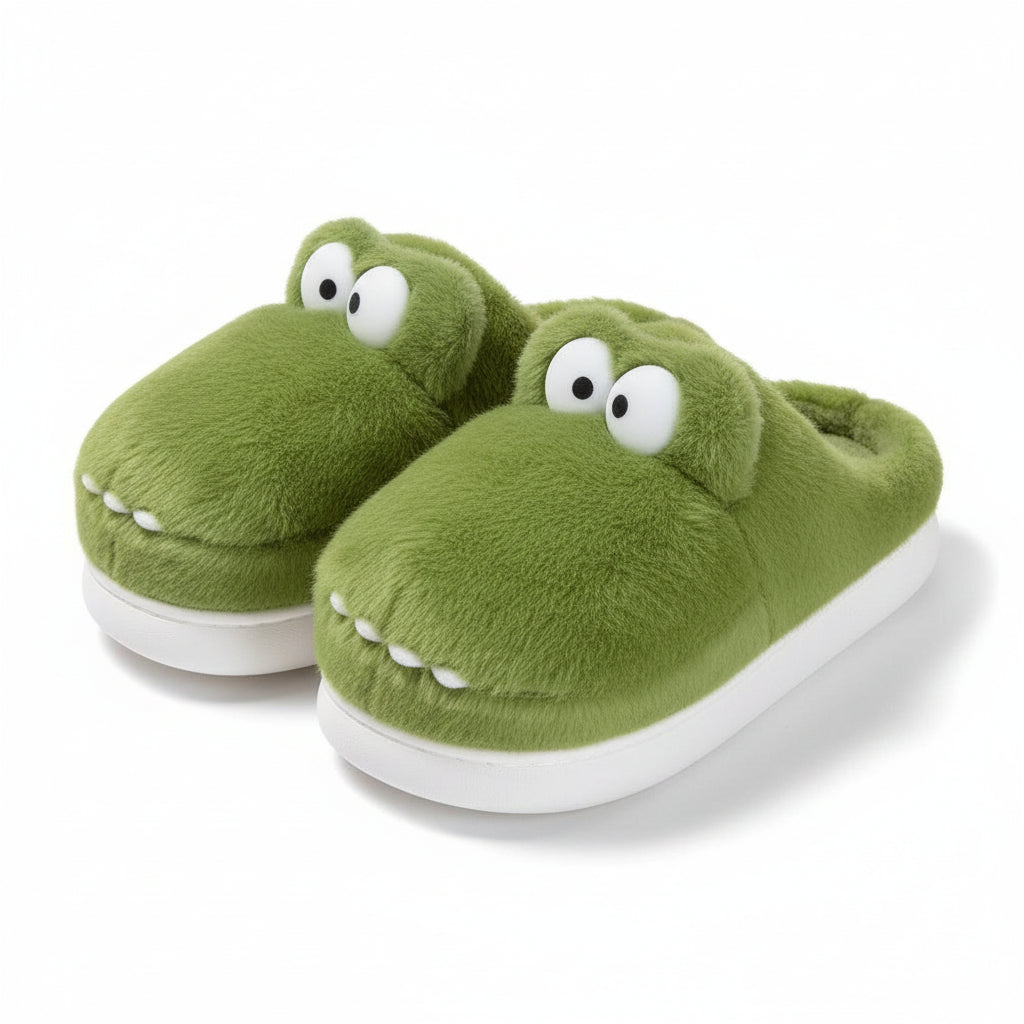 Gator Snout Plush Slippers