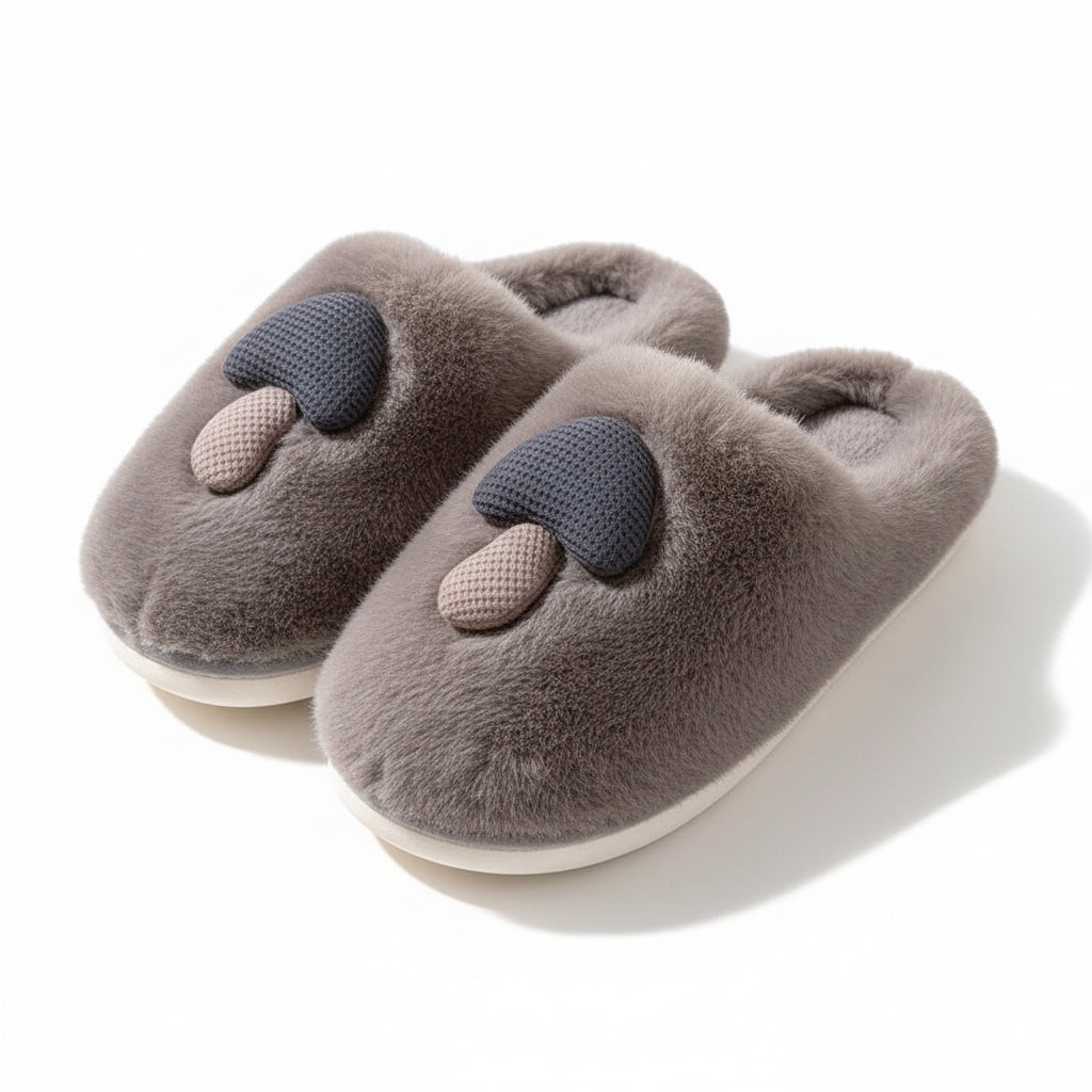 Mushroom Patch Plush House Slippers