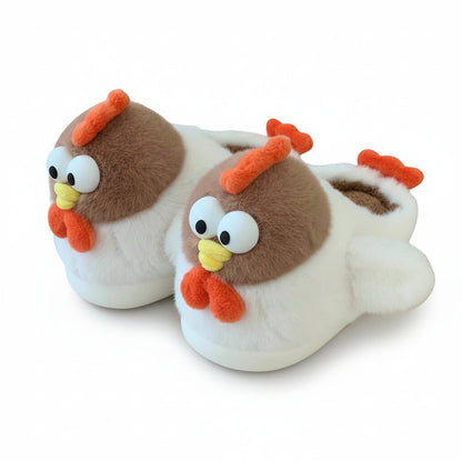 Plush 3D Chicken Cozy Slippers