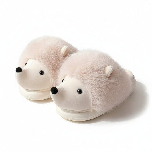 Whimsical Hedgehog 3D Plush Slippers