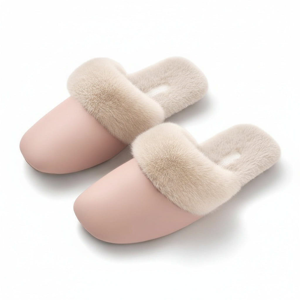 Sleek Waterproof Furry Home Slippers