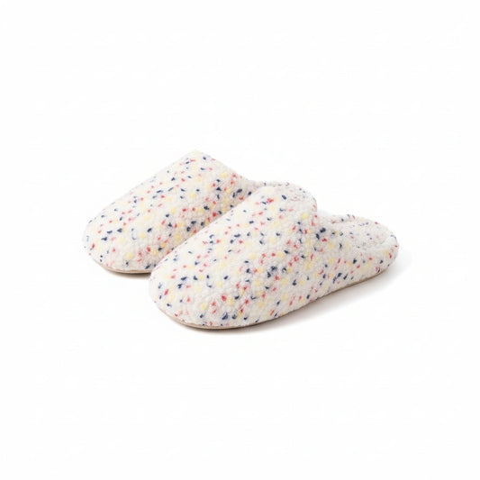 Confetti Boucle Fleece Warm Slippers