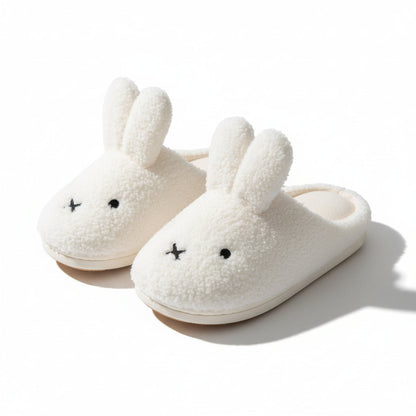 Bunny Ears Fleece Slippers