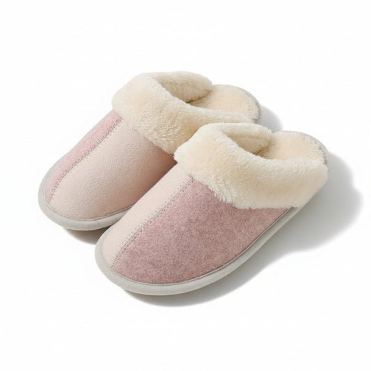 Cozy Stitch Detail Plush Slippers