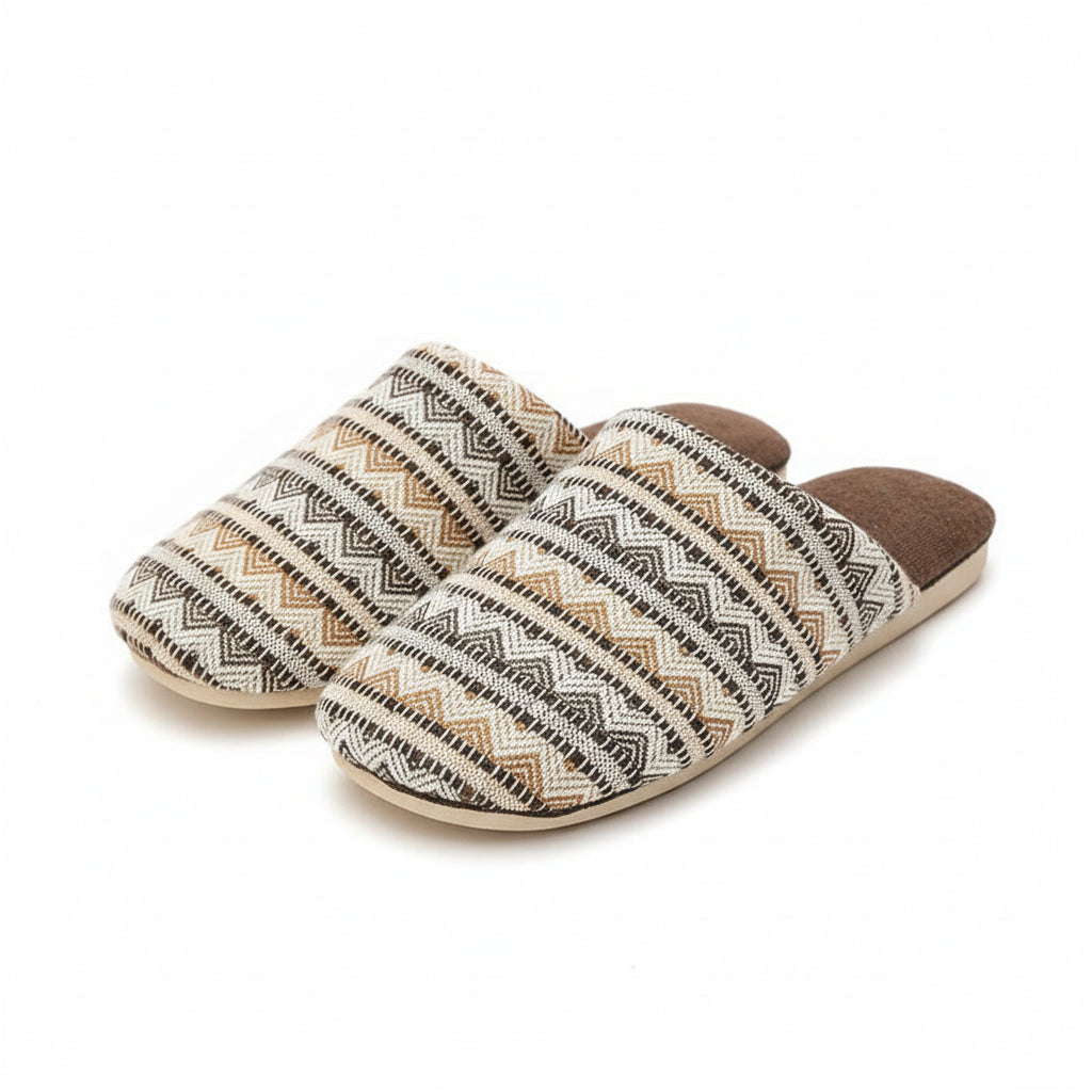 Zigzag Knit Indoor Slippers