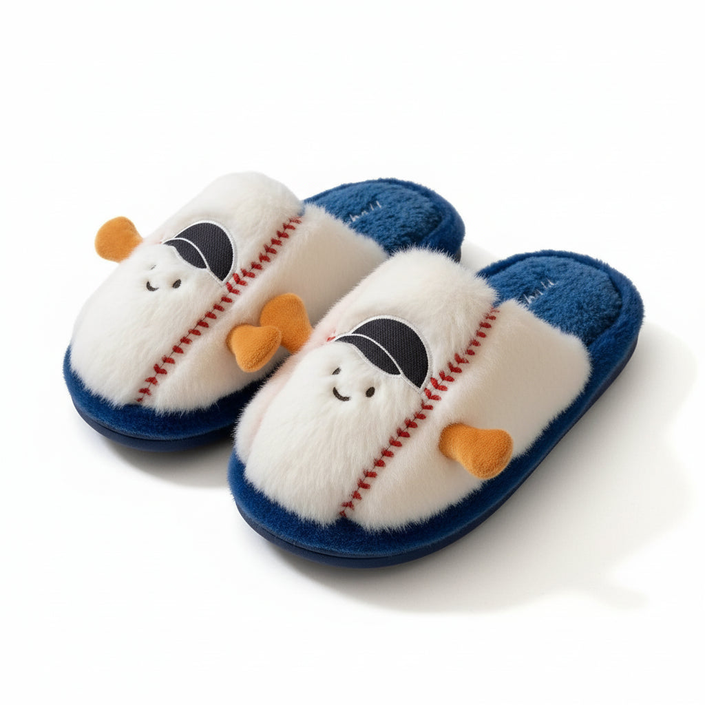 Baseball Mascot Plush Home Slippers