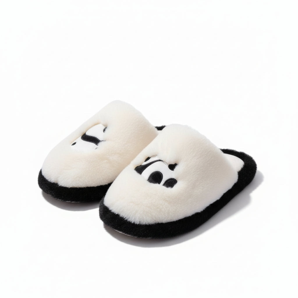 Plush Panda Warm Slippers