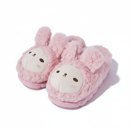 Cozy Bunny Ear Fuzzy Slippers