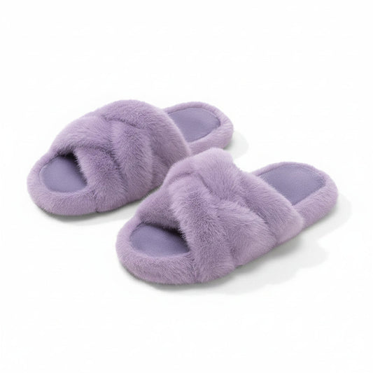 Twist Plush Cross-Band Slippers