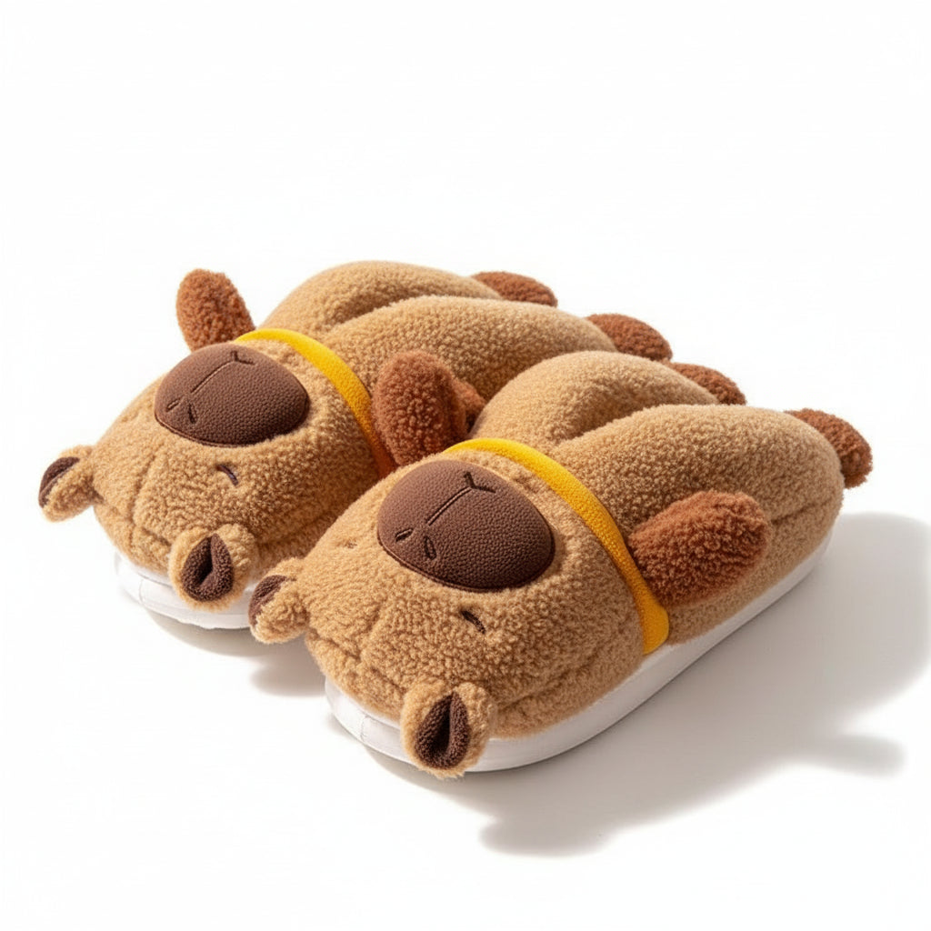 Chill Capybara Plushie House Slippers