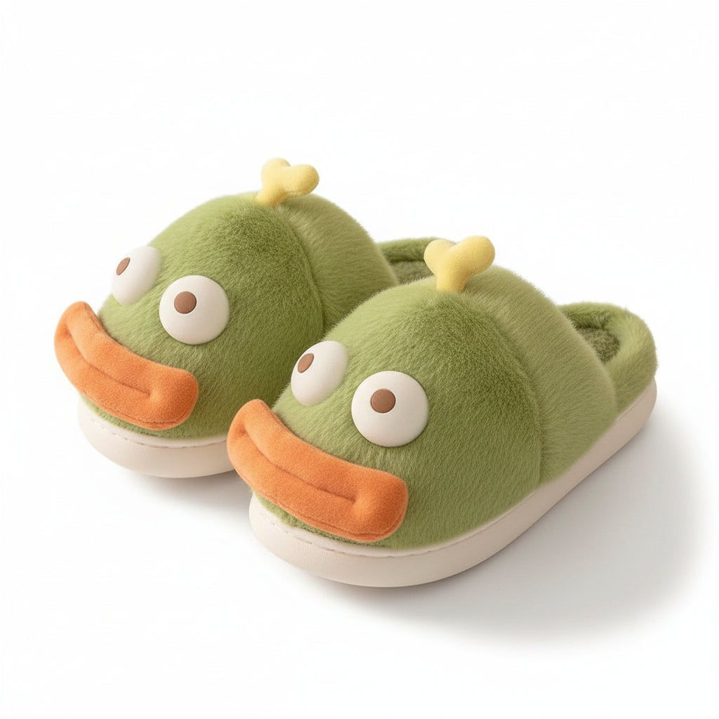 Goofy Big Eye Fish Plush Slippers