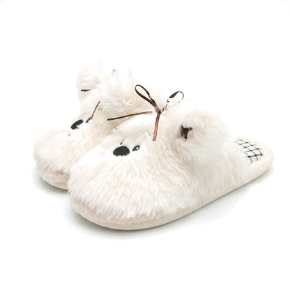Fuzzy Puppy Face Indoor Slippers