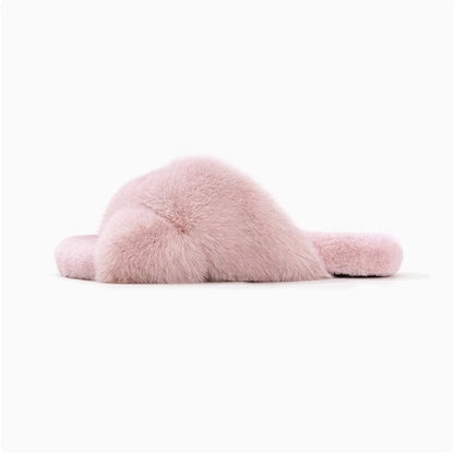 Crisscross Fluffy Lounge Slippers