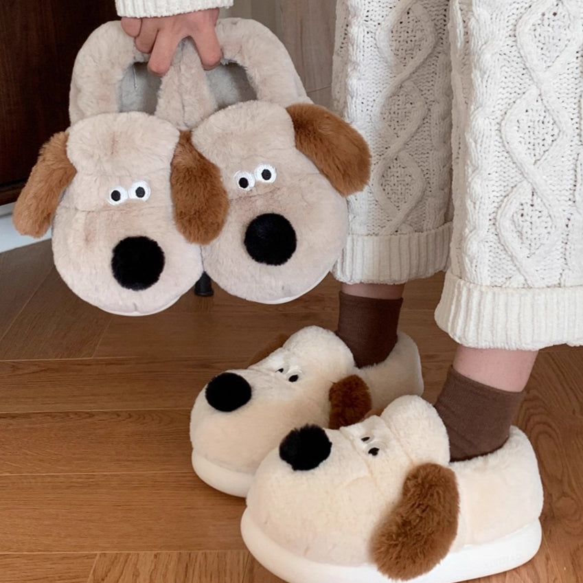 Puppy Snout Fuzzy House slippers
