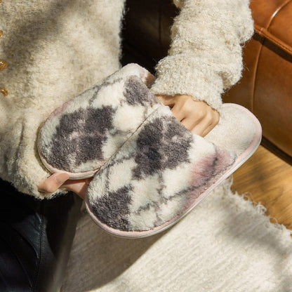 Argyle Cloud-Soft Mule Slippers