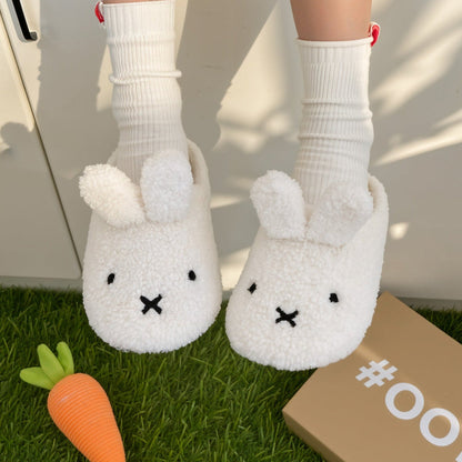 Bunny Ears Fleece Slippers