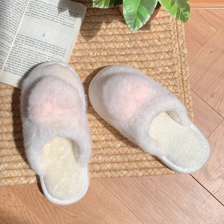 Puffy Heart Fluffy House Slippers
