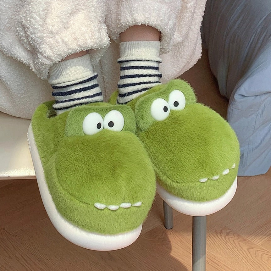 Gator Snout Plush Slippers