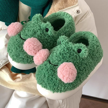 Froggy Pom-Pom Home Slippers