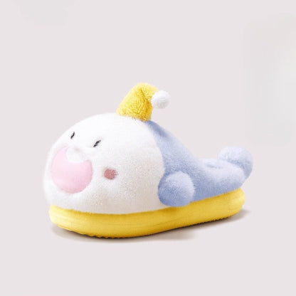 Cartoon Shark Hat Plush Slippers