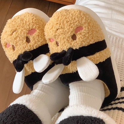 Bumble Bee Plush Home Slippers