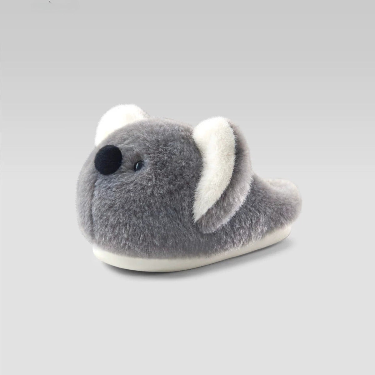 Plush Koala Face Lounging Slippers