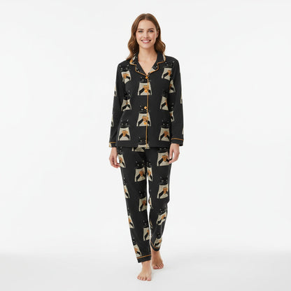 Colorful Cat Portraits Women's Pajama Set