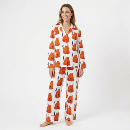 Wine Cats Women's Pajama Set