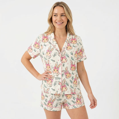 Cartoon Easter Bunnies Women's Pajama Set