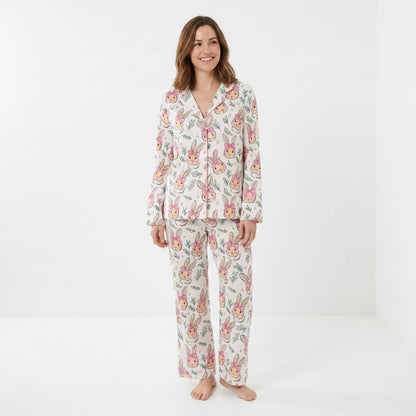 Cartoon Easter Bunnies Women's Pajama Set