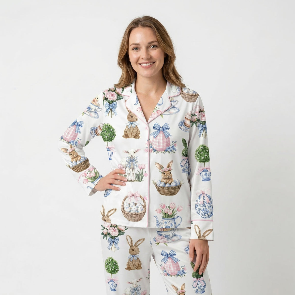 Easter Bunny Basket Women's Pajama Set