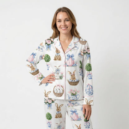 Easter Bunny Basket Women's Pajama Set