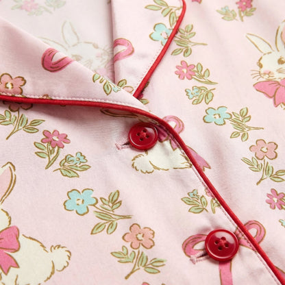Pink Easter Bunny Bows Women's Pajama Set