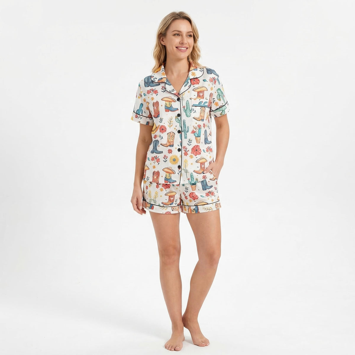 Colorful Cowgirl Women's Pajama Set