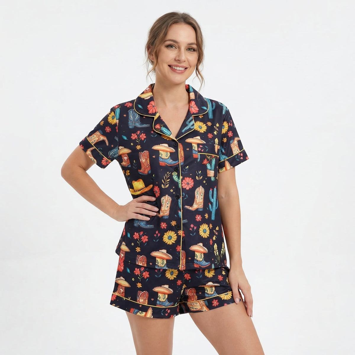 Colorful Cowgirl Women's Pajama Set