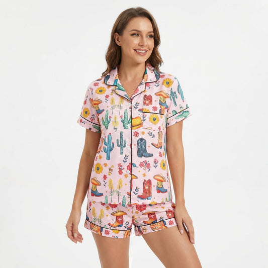 Colorful Cowgirl Women's Pajama Set