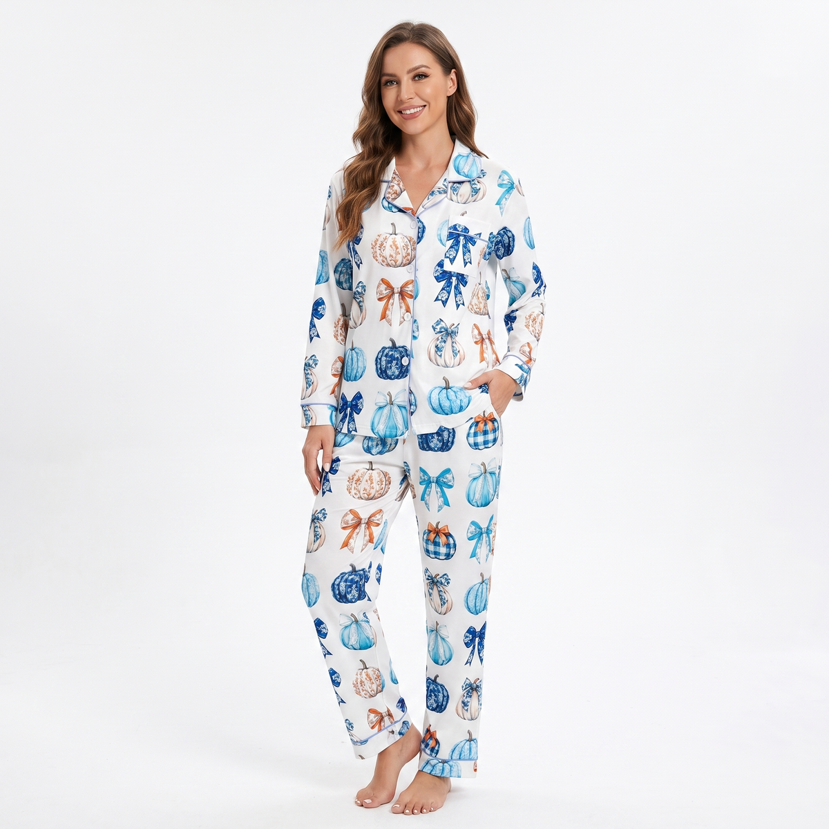 Coquette Pumpkin Halloween Pajamas