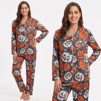 Retro Pumpkin Patch Halloween Pajamas