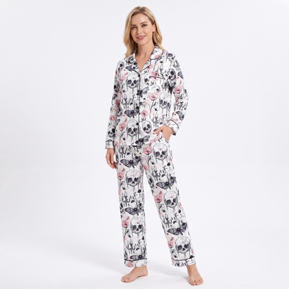 Skulls & Peonies Halloween Pajamas