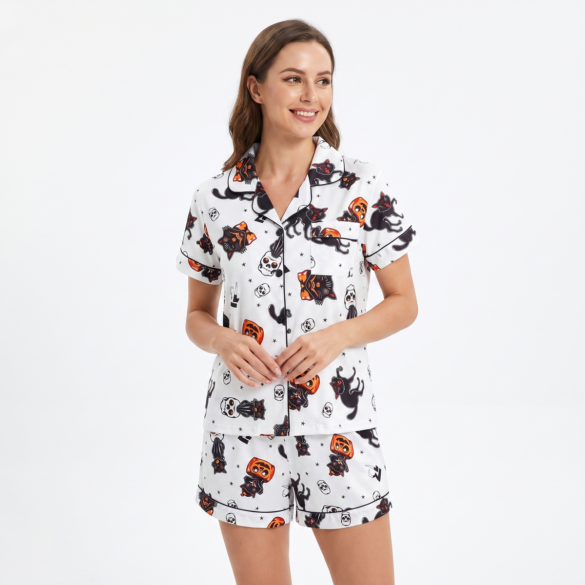 Spooky Kitty Halloween Pajamas