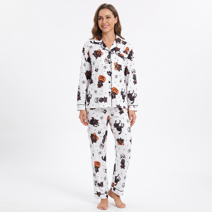 Spooky Kitty Halloween Pajamas
