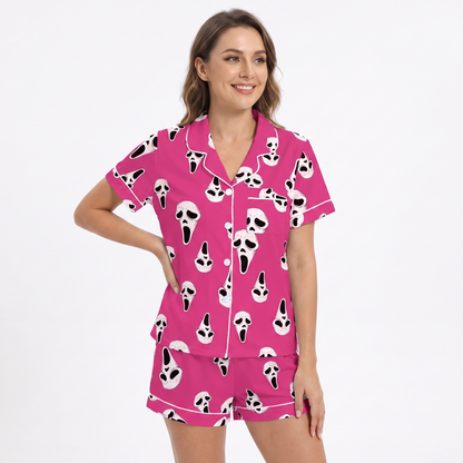 Scream Mask Halloween Pajamas