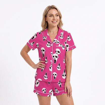 Scream Mask Halloween Pajamas