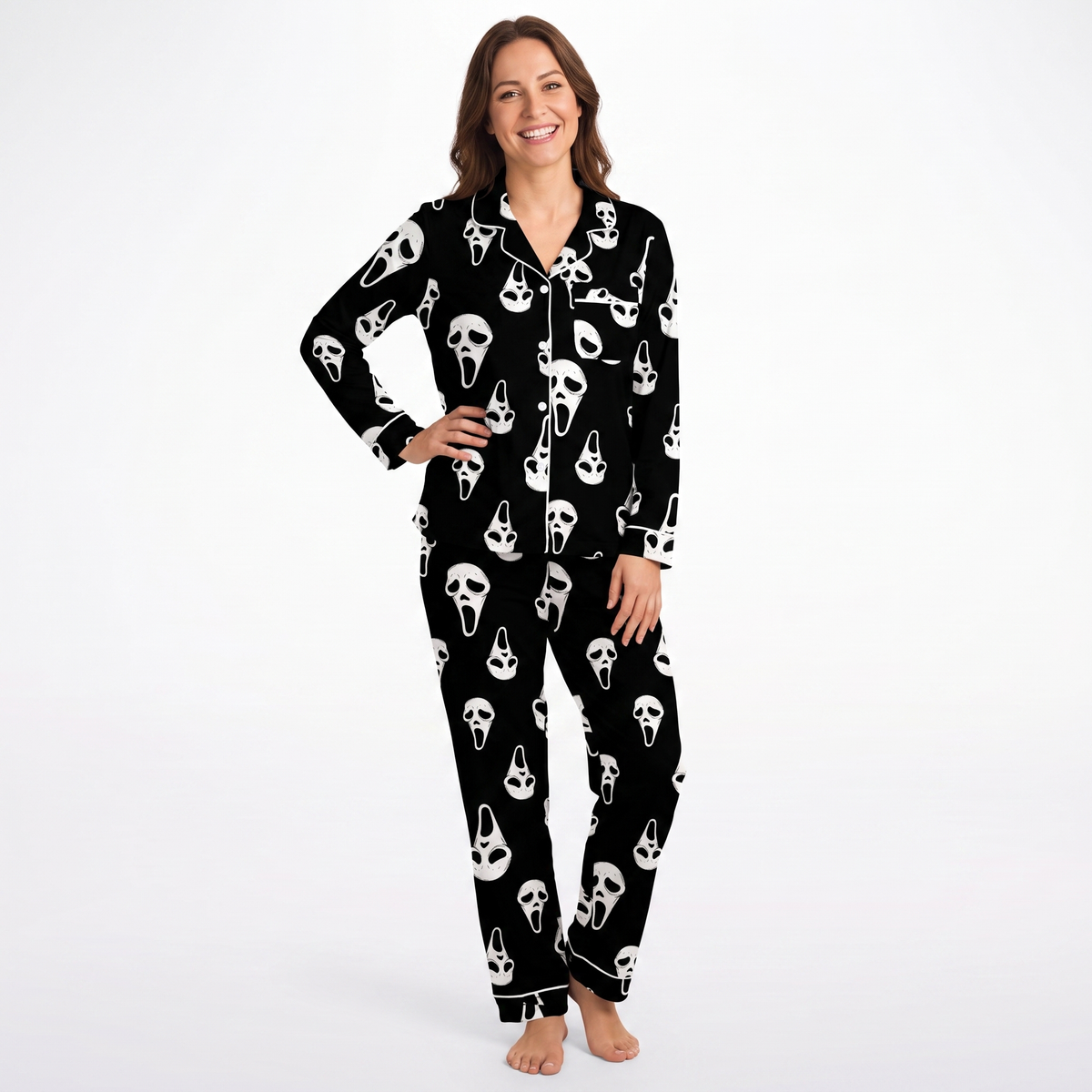 Scream Mask Halloween Pajamas