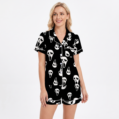 Scream Mask Halloween Pajamas