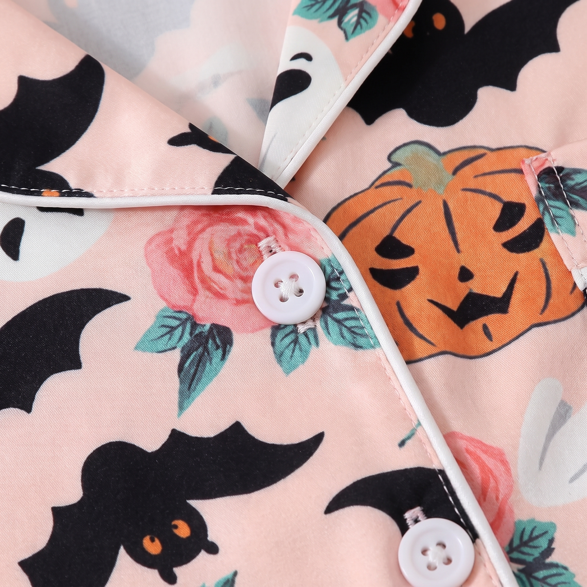 Floral Pumpkins & Ghosts Halloween Pajamas