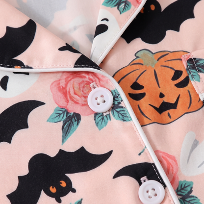 Floral Pumpkins & Ghosts Halloween Pajamas
