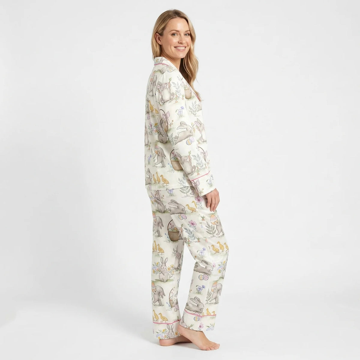 Easter Bunny & Ducklings Women's Pajama Set