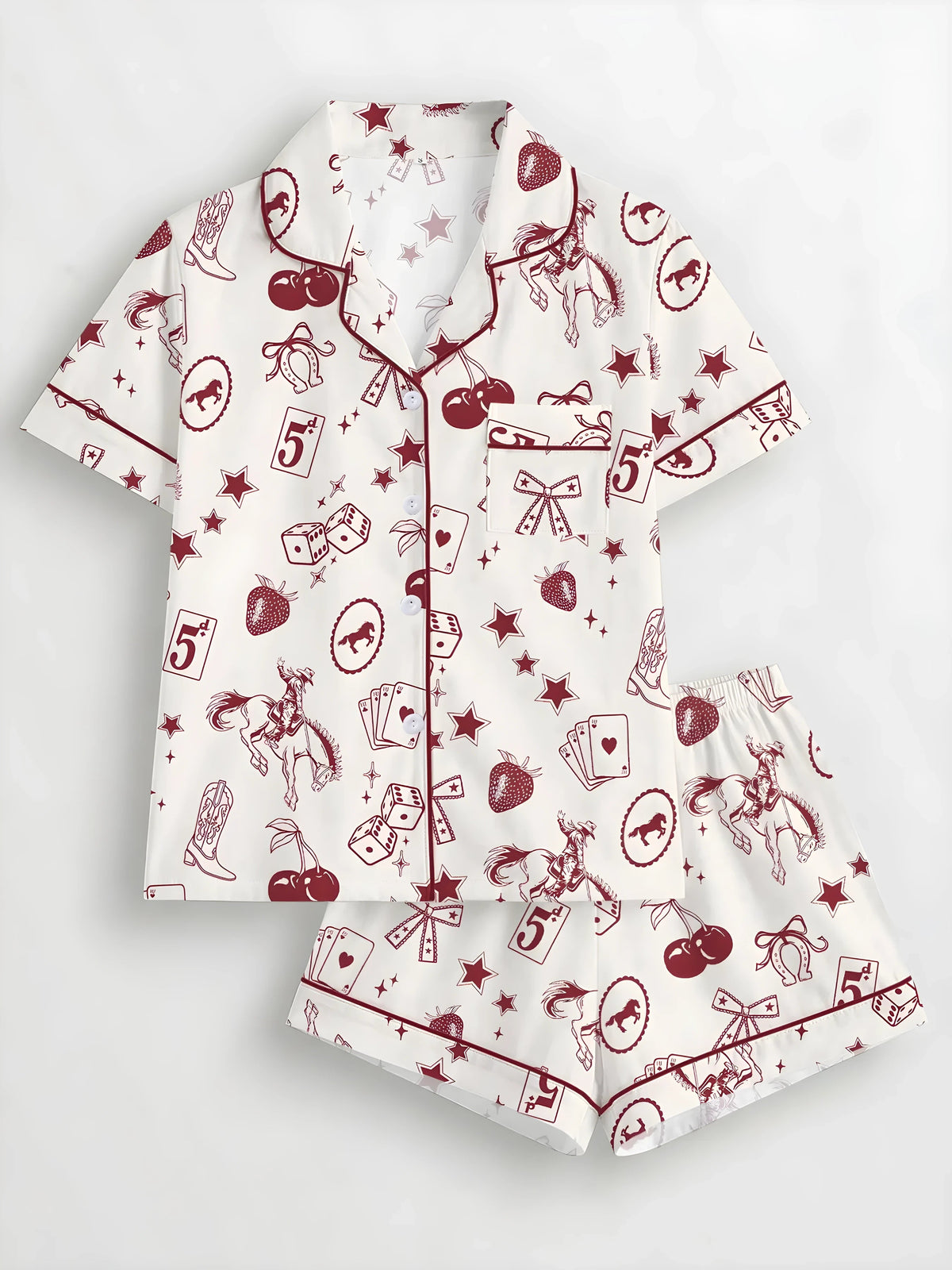 Lucky Rodeo Western Cowgirl Women’s Pajamas